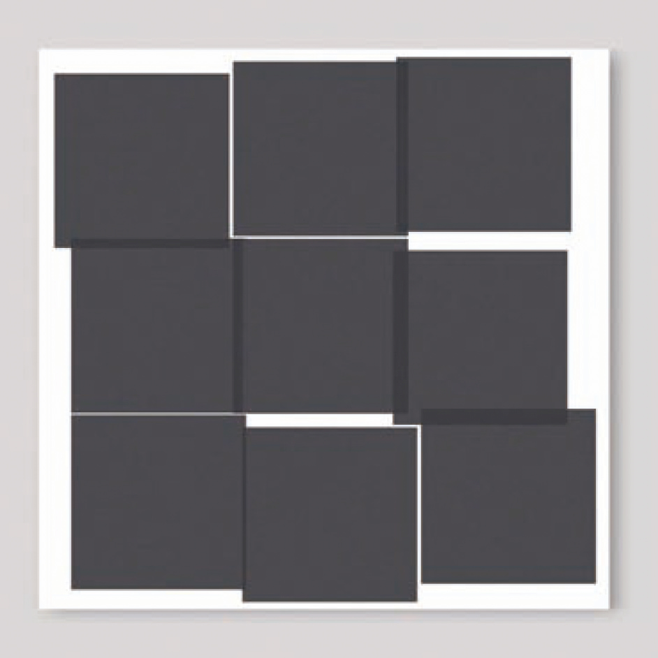 9 carré‘s | 1990/2020 | pigment ink on canvas | 100 x 100 cm